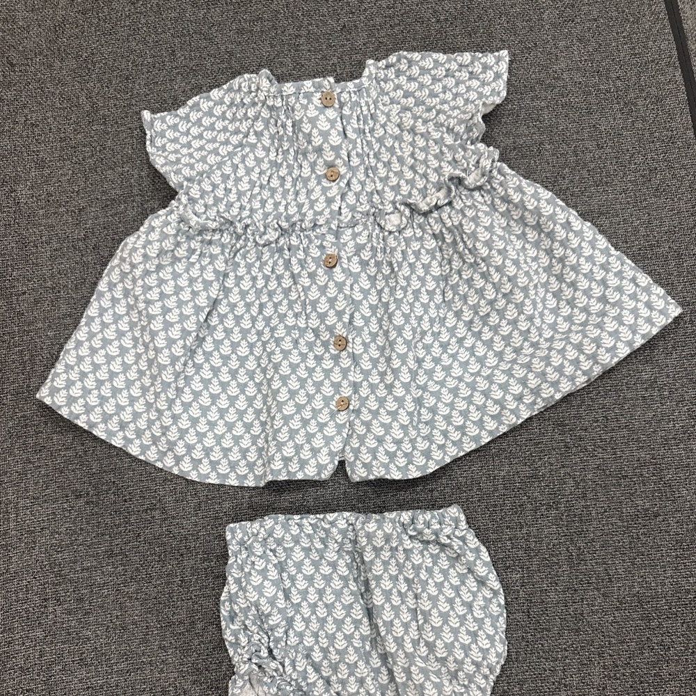 Coconut dusty blue set
